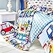 dream FACTORY Trains and Trucks Tractor Blanket, 50