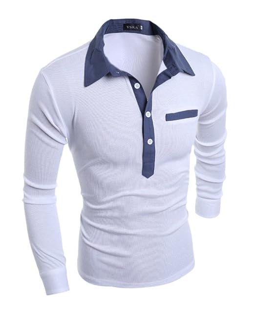 polo manica lunga slim fit uomo