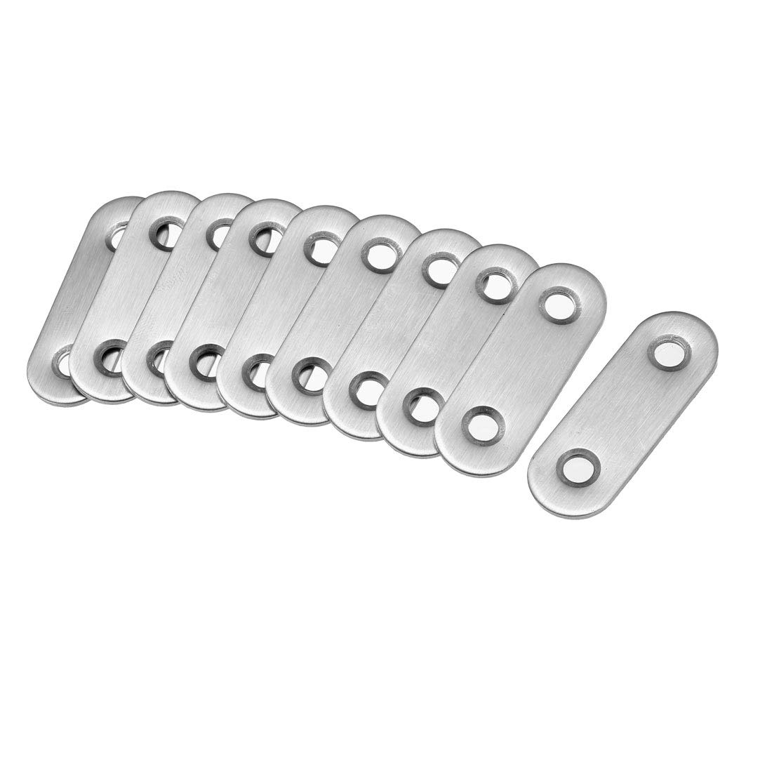 sourcing map Repair Plate, 47mmx16mm, Flat Fixing Mending Corner Brace Bracket Connector, Pack of 10