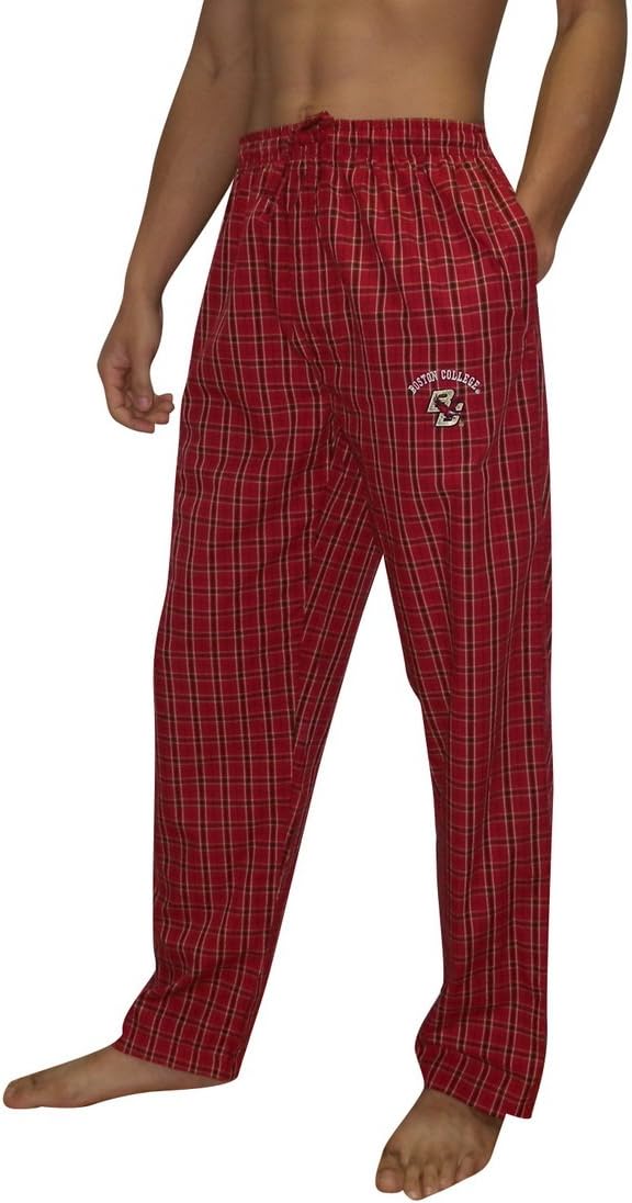 NCAA Boston College Eagles Mens Plaid Sleepwear / Pajama Pants Medium Red Sports