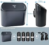 Kitbest Car Bin with Lid 60 Bags Trash Can Front Back Auto Accessories view 6