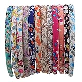 Candygirl Flora Plaid Satin Girls headbands Value Pack