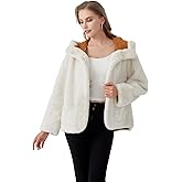 GRAN ORIENTE Womens Winter Faux Fur Coats 2025 Trendy,Short Furry Warm Jackets Outwear