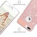 iPhone 7 Plus Case, BENTOBEN Sparkly Rhinestone Bling Hybrid Slim Hard Cover Laminated with Luxury Shiny Synthetic Leather Protective Case for iPhone 7 Plus (5.5 inch), Rose Gold