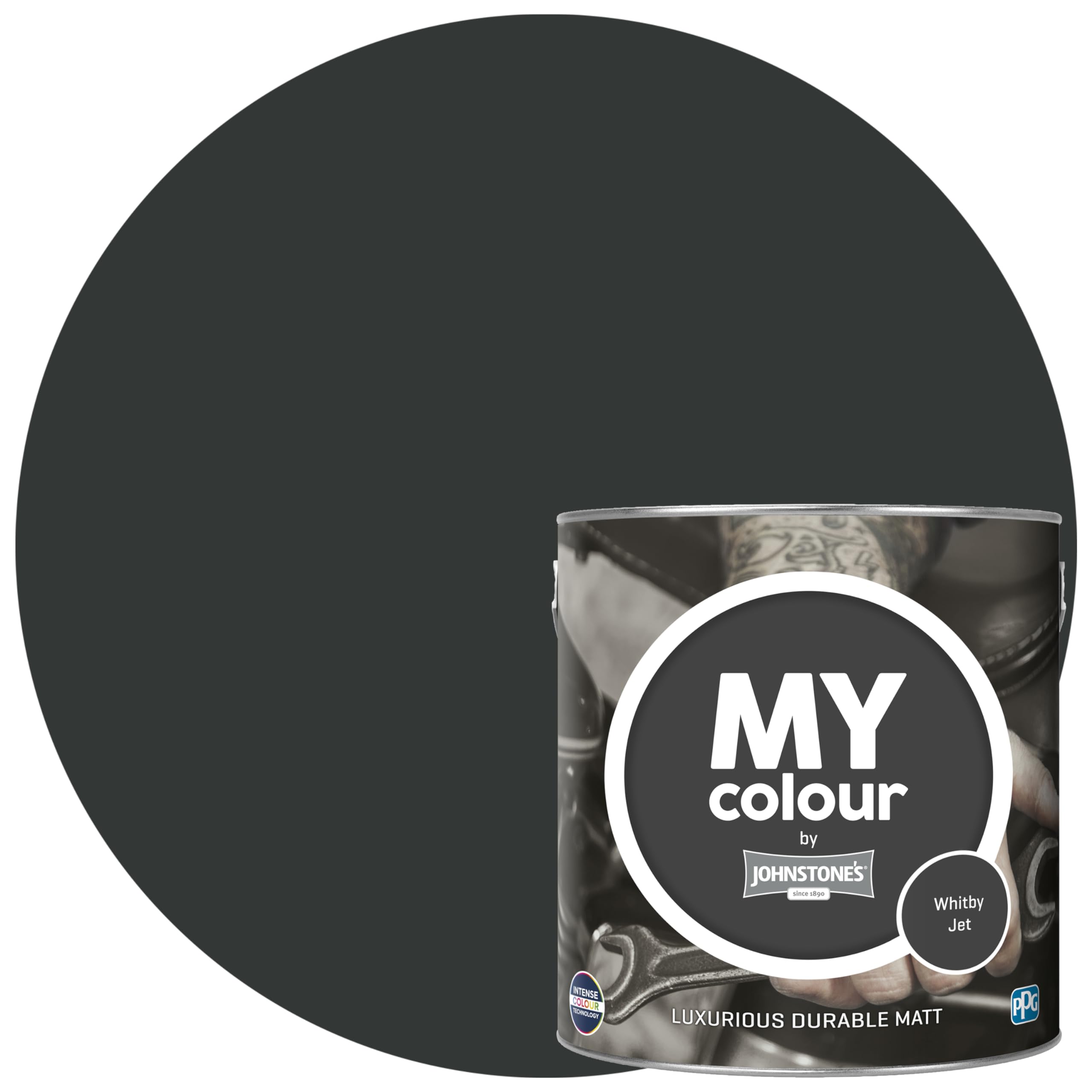 MY colour by Johnstone's - Luxurious Durable Matt - Whitby Jet - Colour Intense Technology - 2.5L