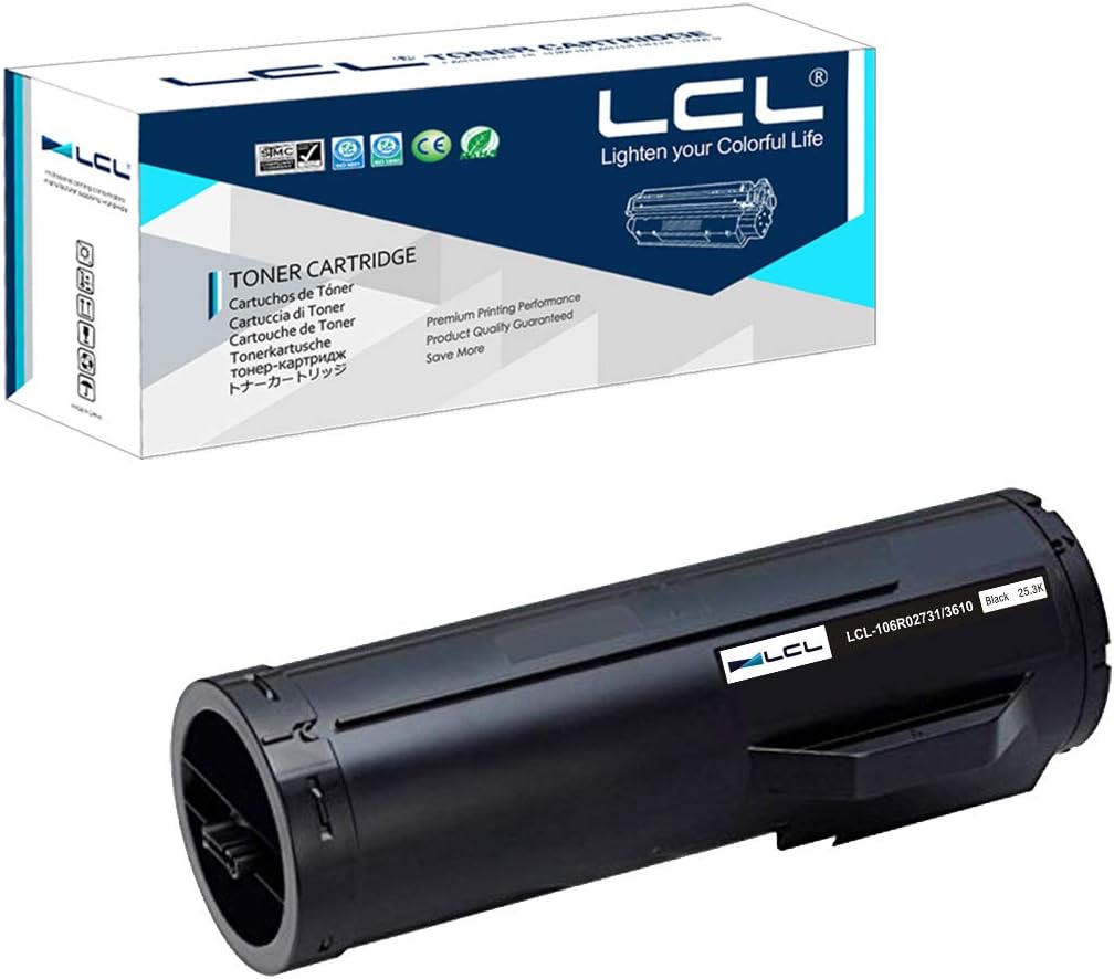 LCL Toner Cartridge 106R02731 25300 Pages Replacement for Xerox 106R02731 for Xerox Phaser 3610 3610V 3610DN WorkCentre 3615 3615V 3615DN 3615DNW (1 Black)
