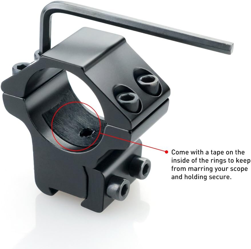 LIRISY 1" Scope Mount Low Profile Scope Rings for 11mm Dovetail Rails (2 Pieces) : Sports & Outdoors
