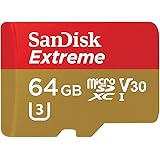 SanDisk Extreme 64 GB microSDXC Memory Card + SD Adapter up to 90 MB/s, Class 10, U3, V30, FFP