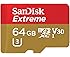 SanDisk Extreme 64GB microSDXC UHS-I Card with Adapter (SDSQXVF-064G-GN6MA) [Newest Version]