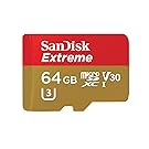 SanDisk Extreme 64GB microSDXC UHS-I Card with Adapter - SDSQXVF-064G-GN6MA