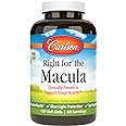 Carlson - Right for The Macula, Clinically Proven to Support Vision Health, Macular Health, Blue Light Protection & Eye Function, 120 Softgels