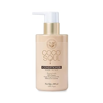 Coco Soul Beauty Conditioner Hair + Scalp With Virgin King Coconut Oil (Vegan, Sulphate & Paraben Free), 200 ml