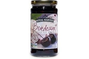Royal Harvest Maraschino Northwest Noire Cherries, 13.5 oz | Made with Natural Ingredients | Non-GMO | Premium Dark Cherries