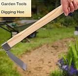 LANYOTA Garden Hoe with Wooden Handle 38x11cm Digging Weeding Tool view 5