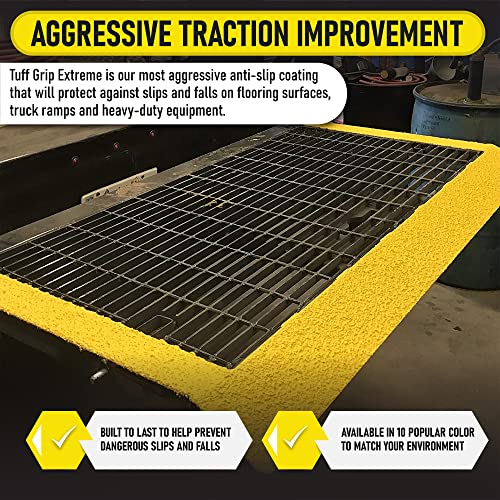 Tuff Grip NonSkid Paint (Safety Yellow, Gallon) for Ramps, Floors