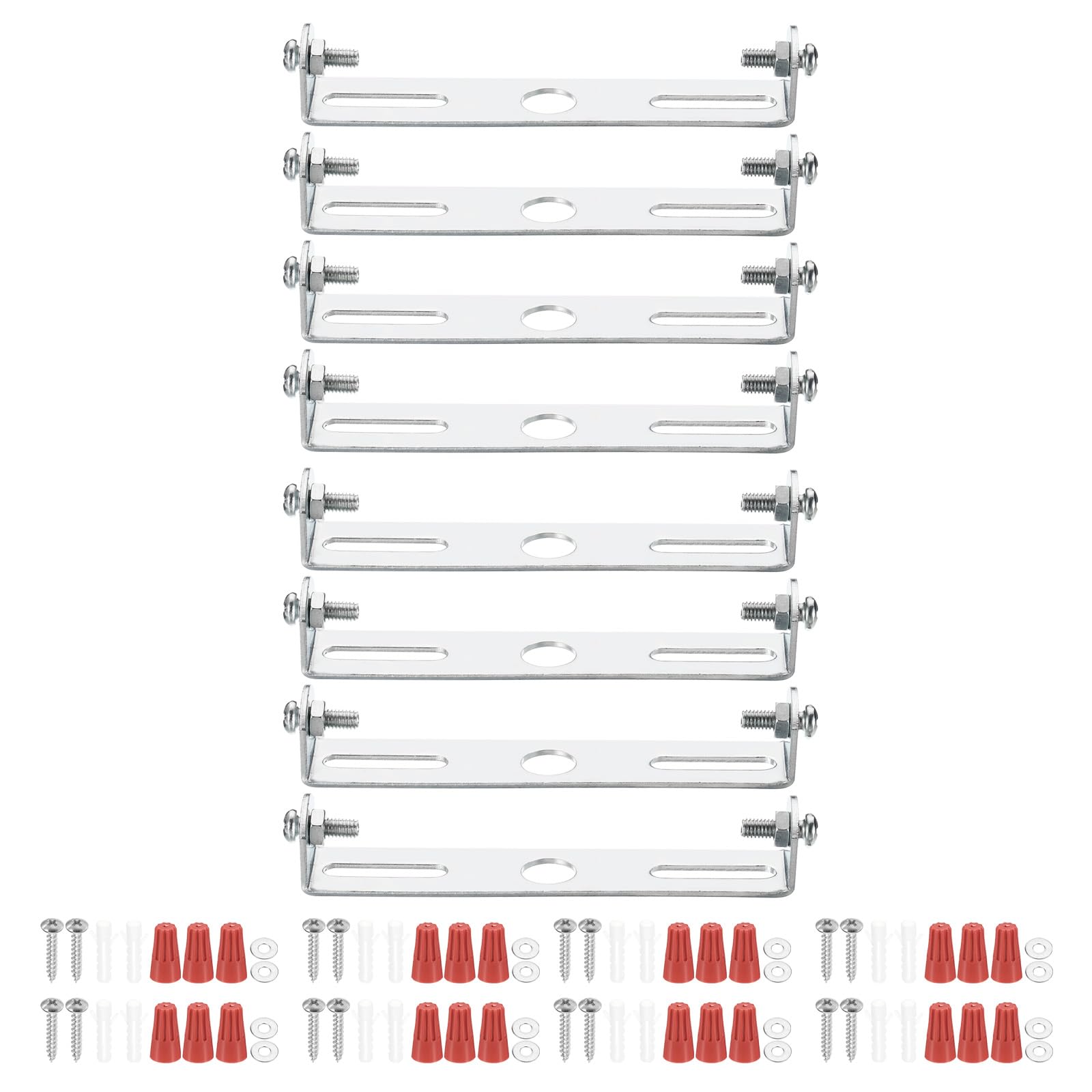 PATIKIL 95mm (3.74") Universal Light Fixture Mounting Bracket Kit, 8 Set Light Crossbar Ceiling Light Plate with Screw for Wall Light Ceiling Light Pendant Chandelier