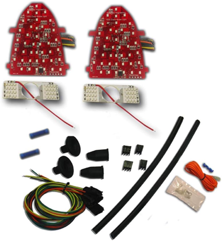 Digi Tails Advanced Tri Five Sequential LED Tail Lights Kits 1955 with 148 High Intensity Red and Amber LEDs Per Panel