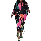 Ptorlio Sexy African Dresses Attire for Women V Neck Floral Pleated Midi Dress Plus Size