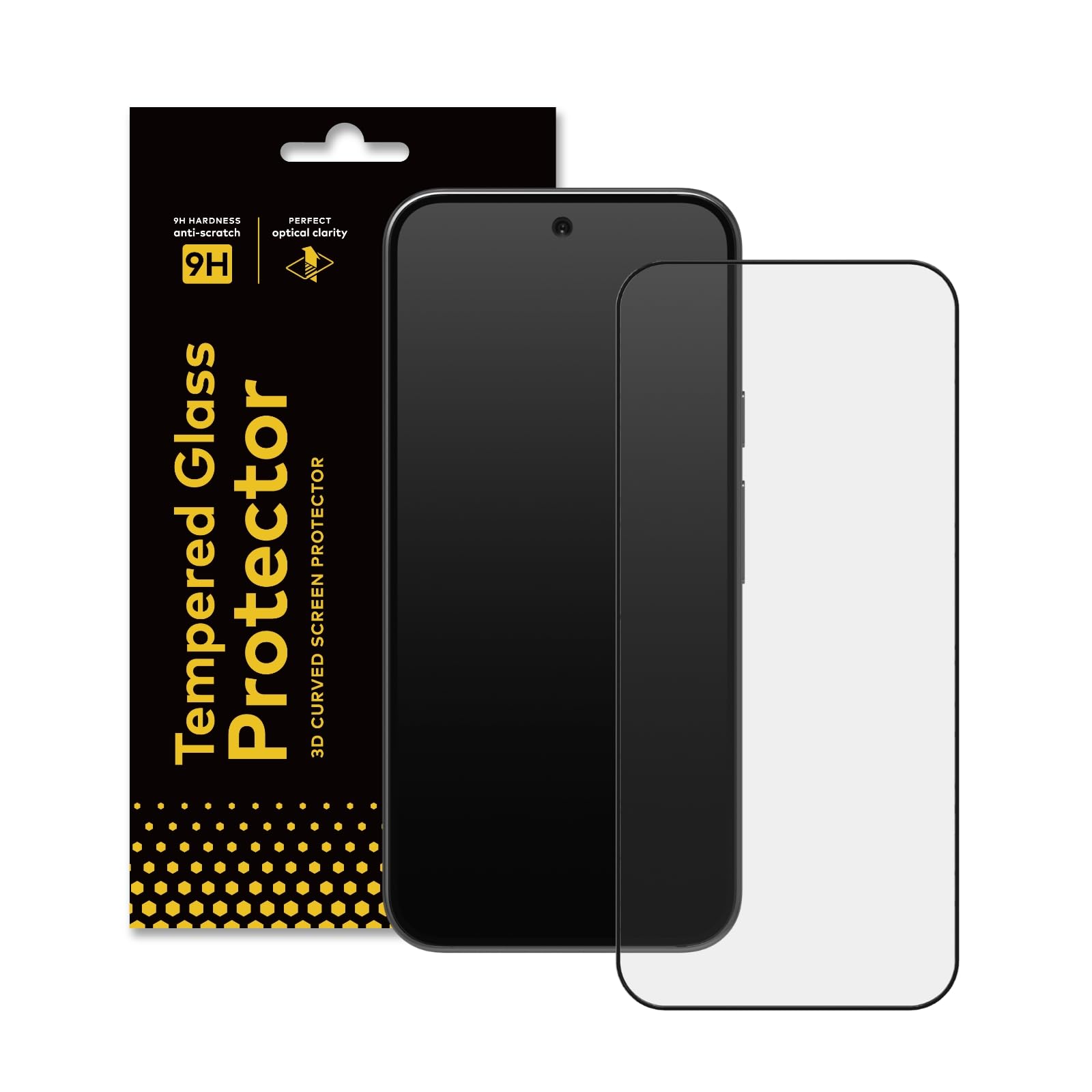 RHINOSHIELD Screen Protector Compatible with [Pixel 9 Pro XL] | 9H Curved Edge to Edge Tempered Glass - Full Coverage Clear and Scratch Resistant Screen Protection