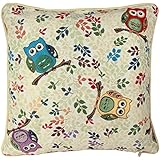 Owl Pillows Decorative Throw Pillow for Couch/Double Sided Square Owl Cushion Cover 18