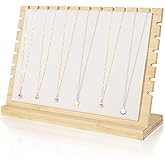 Bamboo Necklace Display Stand - Chain Jewelry Rack Organizer, Eco-Friendly Jewelry Holder Tabletop Jewelry Rack Showcases for