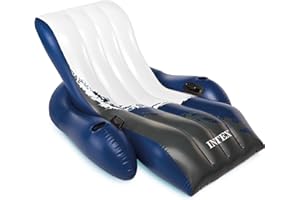 Intex Floating Recliner Inflatable Lounge, 71" X 53", Blue, 58868EP