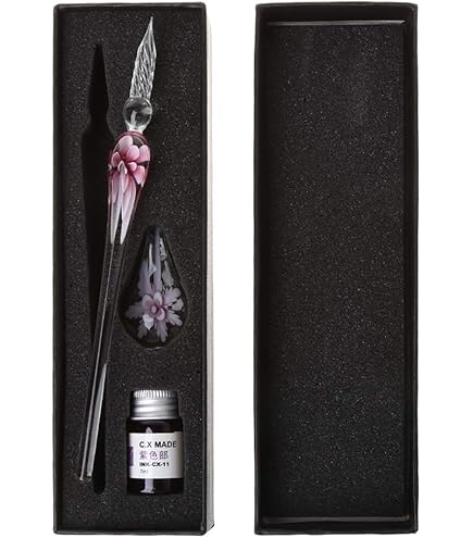 AOKUY Glass Dip Pen Set,Calligraphy Pen,Crystal Signature