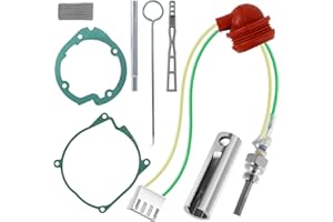 PTMTFYL Glow Plug Repair Kit, 12V Ceramic Glow Plug Diesel Heater, Diesel Air Car Parking Heater with Atomizing Screen Top Bar, Filter, Gasket, Disassembly Tool for 5KW 8KW Diesel Heater