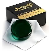Jasiyah Violin Rosin for Fiddle, Cello, Viola &amp; Bass Bow, Emerald Green | Quality-Focused Player Choice, Warm Tone, Low Dust, Smooth Bow Response, Superior Grip, Elevates Performance, Protective Case