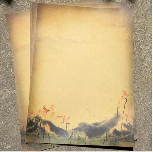 Estilo Carta Carta 24pcs Papelería Escritura Del Papel Chino Antiguo De