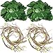 Hamiledyi 4 Pcs Flexible Bend A Branch Jungle Vines Terrarium Leaves Lizard Gecko Habitat Tank Decor for Frogs Snakes and More Reptiles