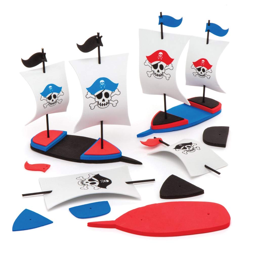 Baker Ross AW611 Pirate Ship Kits (Pack of 3)