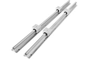 VEVOR OrangeA Linear Rail 2PCS SBR16-1000mm Linear Slide Rail 4PCS SBR16UU Bearing Block CNC Kit Linear Rails and Bearings Kit CNC Rails Linear Rail Set forAutomated Machines and Equipments