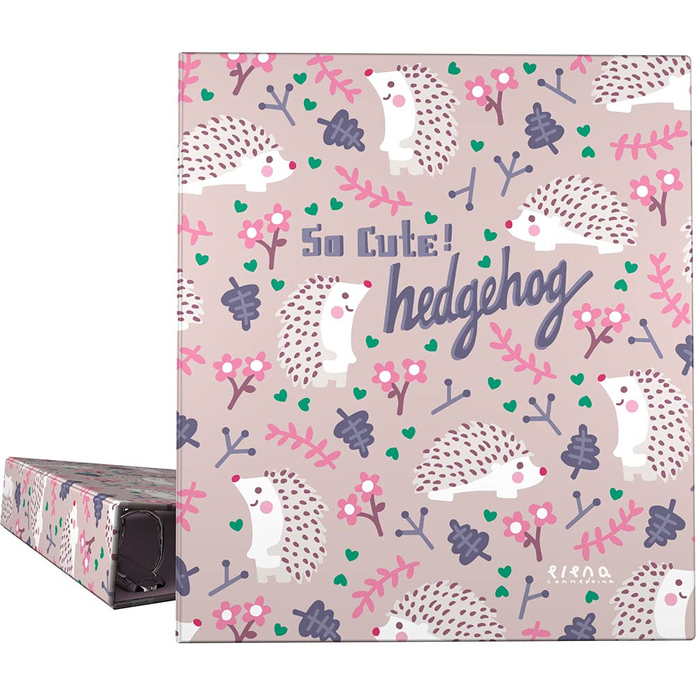 Grafoplás 88172636 Elena Corredoira Collection 4 Mixed Rings A4 Ring Binder 40 mm Hedgehog Collection — image 1