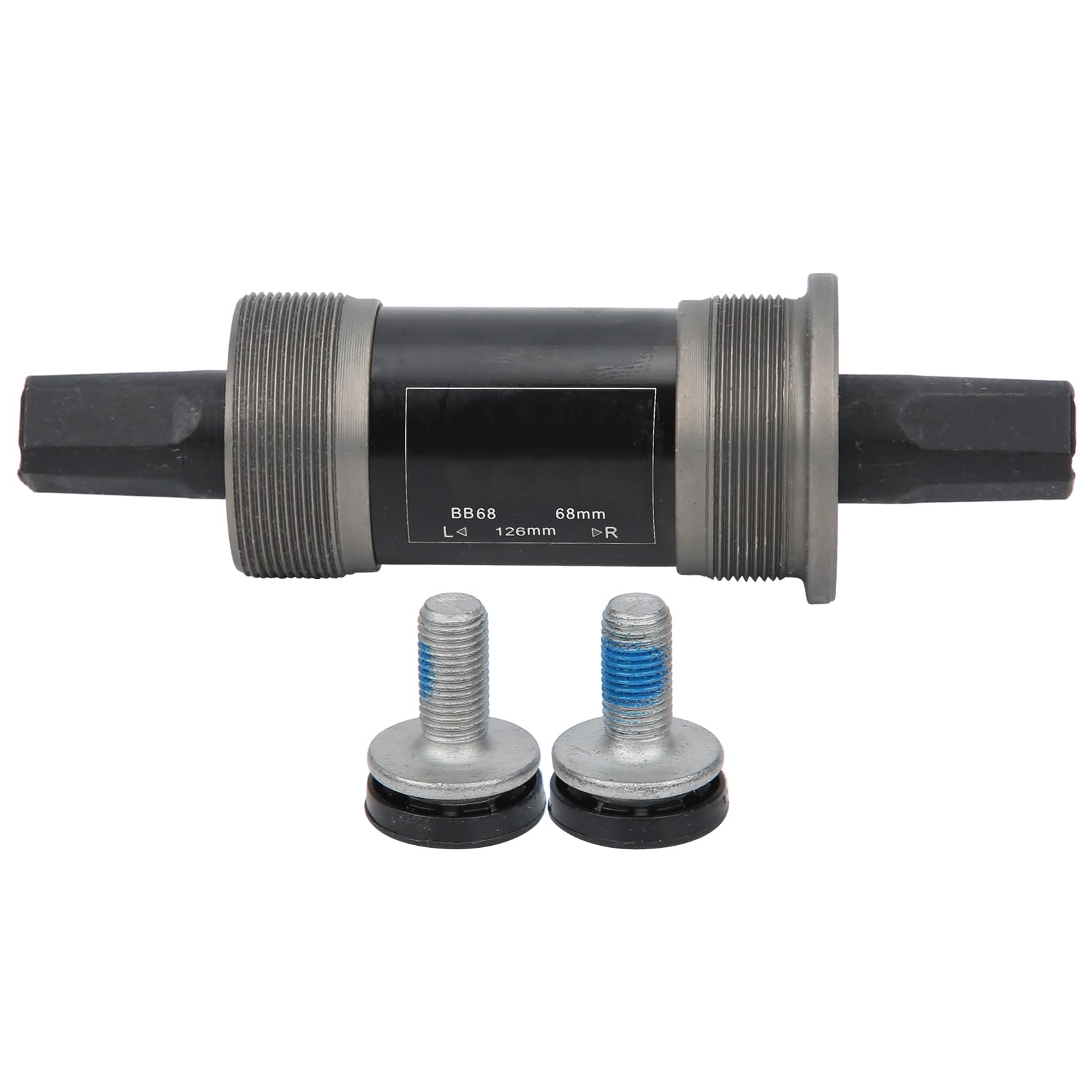 SUNGOOYUE Bottom Bracket,68mm Sealed Bottom Bracket Square Taper Metal Bearing Sfor Mountain, Folding, and Road Bikes, with Screw (126mm)