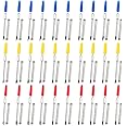 AFUNTA 30 pcs 30/45 /60 Degree Carving Knife Vinyl Cutter Plotter Cutting Blades for CB09 CB09U Graphtec – Blue, Yellow, Red