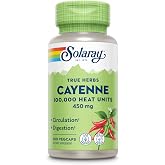 Solaray Cayenne 100,000 Heat Units, Capsaicin Supplements, 100 VegCaps | Cayenne Pepper Capsule Supplement for Women &amp; Men, Health and Wellness Support