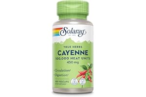 Solaray Cayenne 100,000 Heat Units - Cayenne Pepper Capsule Supplement for Women & Men, Capsaicin Supplements, Health and Wellness Support - 100 VegCaps