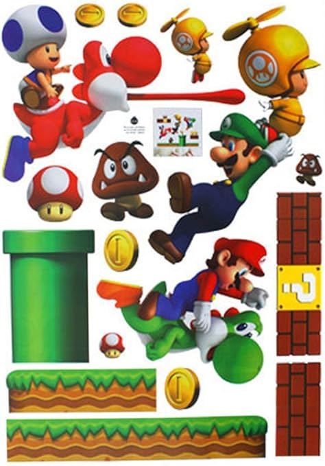 Amazon C Princess壁紙シール ウォールシール ウォールステッカー ウォールペーパー アート 壁飾り 子供部屋 幼稚園 保育園に最適 スーパーマリオ ゲーム 超可愛い ウォールステッカー オンライン通販