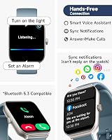 TOOBUR Smart Watch Women Alexa 1.95" Fitness Calls IP68 Waterproof Android iOS view 2