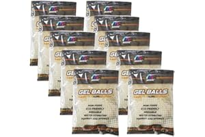 MHHE,100k Clear Gel Ammo for Gel Ball Blasters (7-8 mm,10 Packs,10000 Pieces Per Pack), Hydrogel Balls for Ages 14 & Up