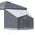 KAMPKEEPER Side Tent,Camping Tent for 10' x 10' Pop Up Canopy, Easy Set Up Gazebo,Compatible with 10' Wide Canopy Tents（Grey）