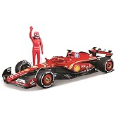 Bburago 1:24 Race Formula Scuderia Ferrari SF-24 with Figure (2024), Leclerc #16, Window Box