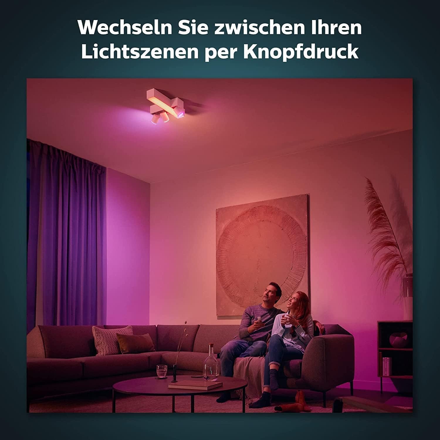 Philips Hue Dimmschalter für Hue Lichtsysteme, Smarter Dimmer zur Steuerung von Leuchten und Lichtszenen, kabelloser Lichtschalter ohne Installation, weiß 5