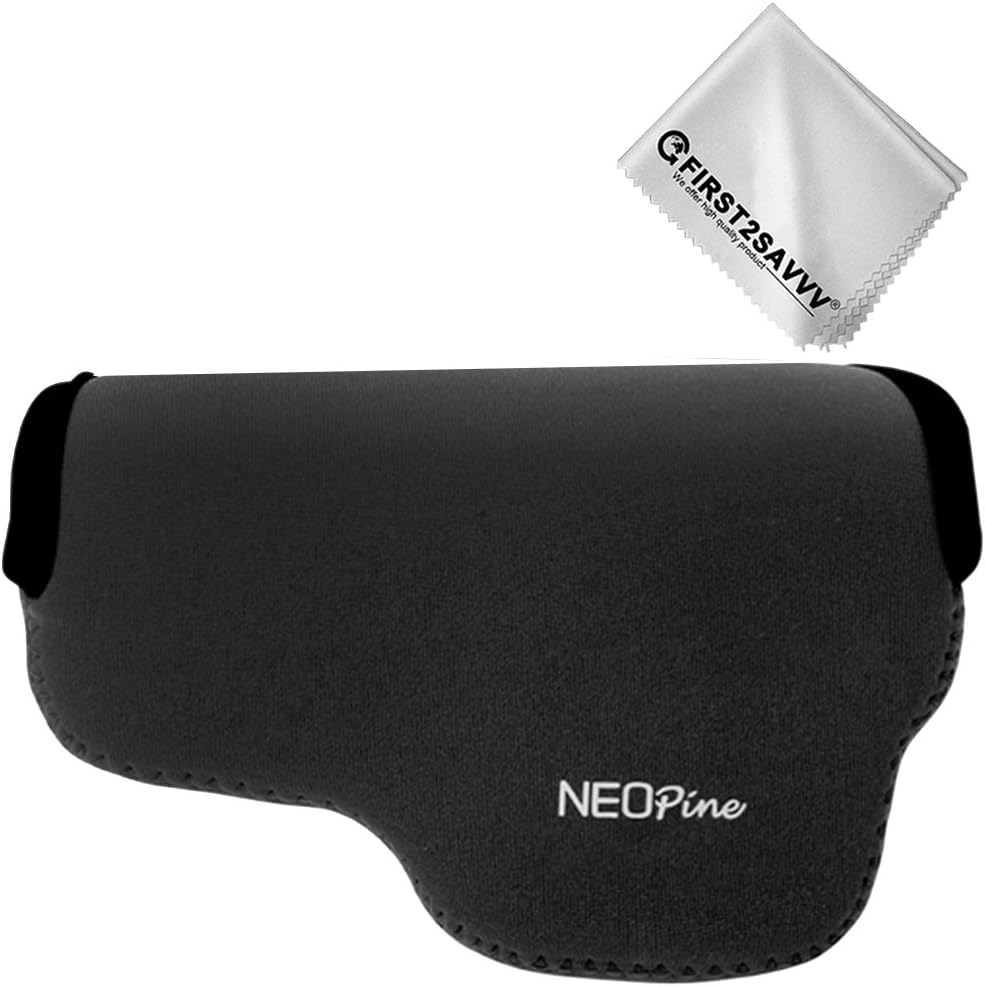 First2savvv Neoprene Camera Case Bag for Panasonic Lumix DMC-GF10 GF9 GF8 GF7 GF6 GF5 GX950 GX900 GX850 GX800 GX85 GX80 with 12-32mm Lens QSL-GF9-01