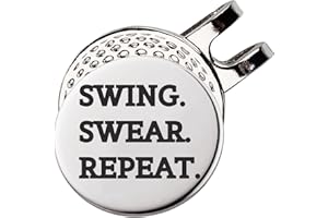 BOTOGIFT Funny Golf Ball Marker with Magnetic Hat Clip, A Perfect Golf Gift for Men or Women - Golf Accessories for Men or Women, Sliver