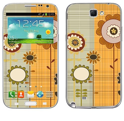 Royal Sticker RS.39493 Autocollant pour Samsung Note 2 Motif Flowers with Two Plaids