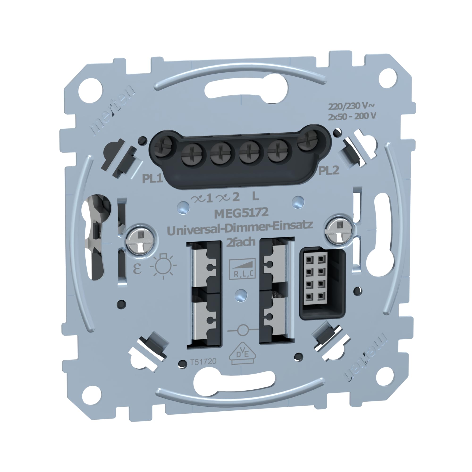 Merten MEG5172-0000 Universal dimmer insert 2-gang