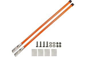 SEASAIL 28'' Orange Snow Plow Blade Marker Guide Kit Solid All Steel Wire High Visibility with Stainless Steel Joint for Most Snow Plow Not Easy to Break and Rust Low Temperature Resistance