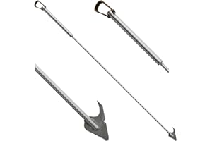 Breeo 40" Fire Pit Poker - Heavy-Duty Stainless Steel Outdoor Campfire Tool - USA Made Fireplace Stick with Leather Loop - Durable Camping & Fire Pit Equipment for Log Control & Grilling
